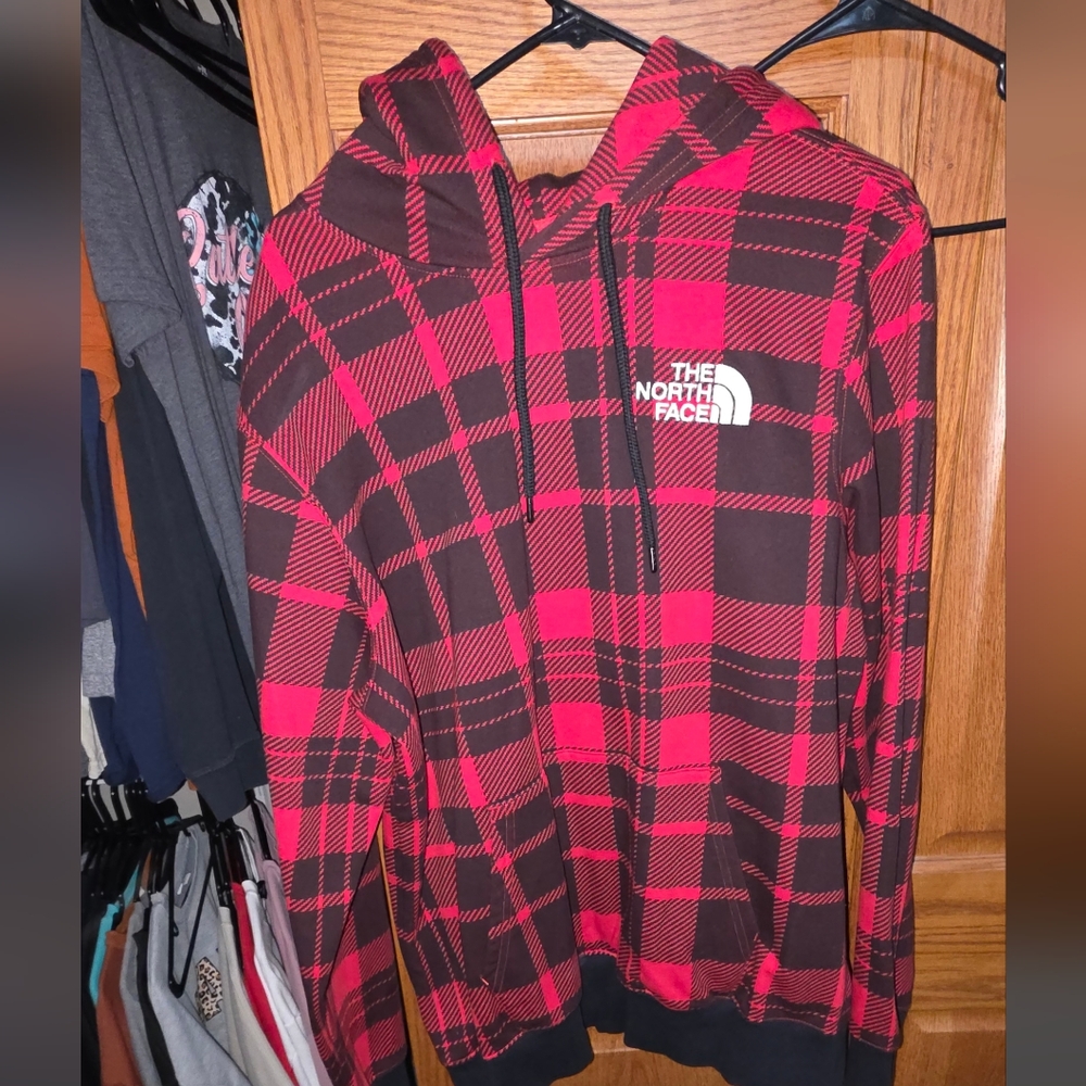 The North Face Men’s Red and Black Hoodie